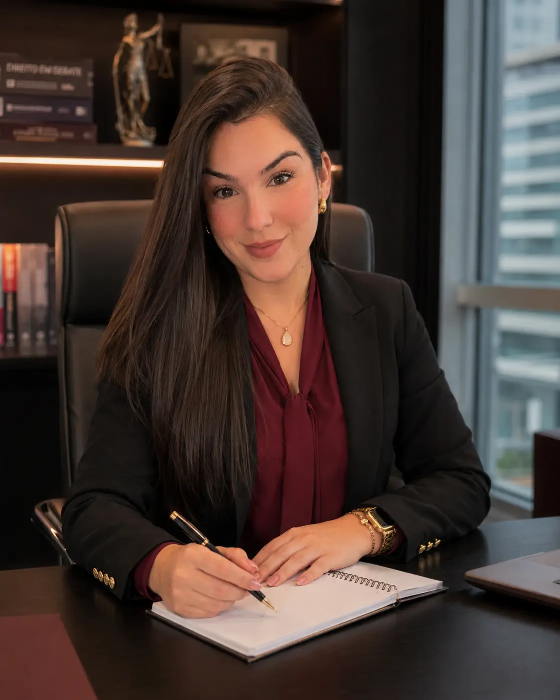 Dra. Desireé Marquetotti em seu escritório